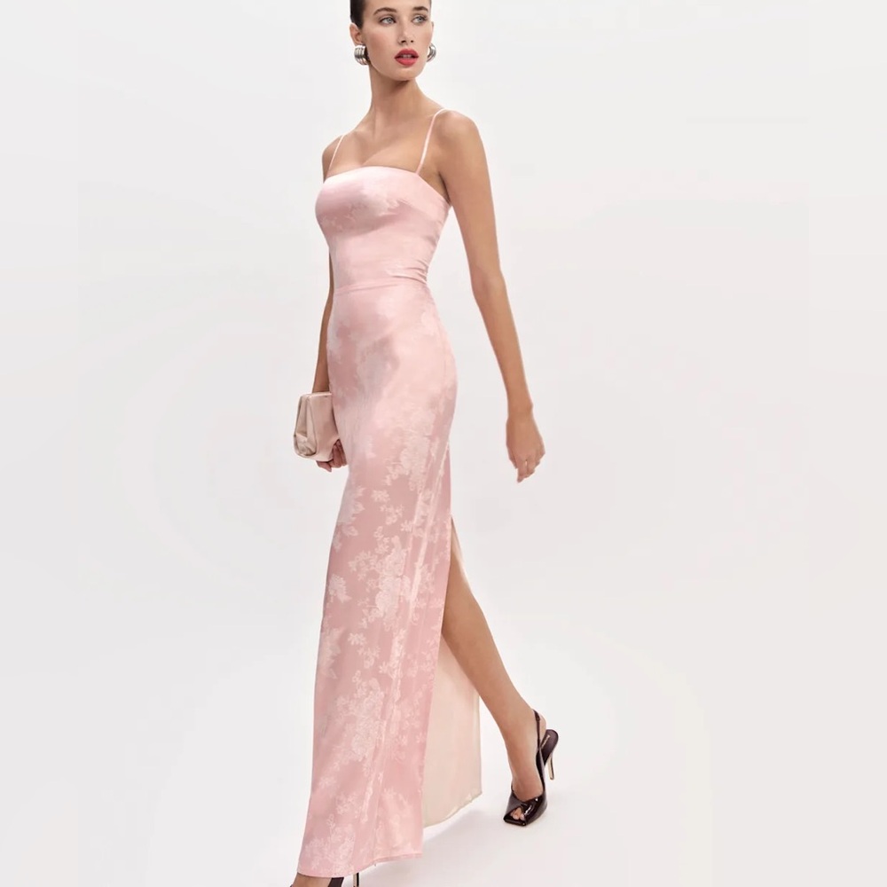 NWT Reformation Frankie Dress - Powder Pink - Size 2